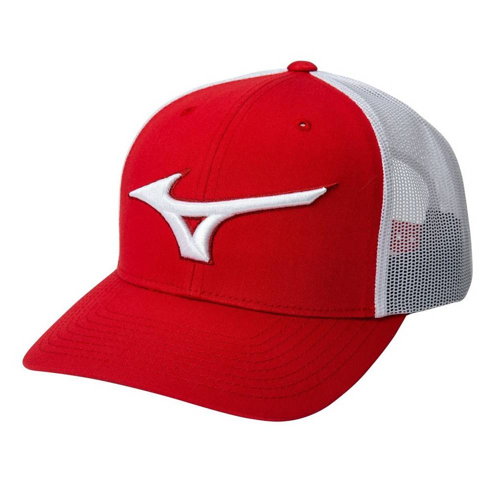 Mizuno Men's Diamond Trucker Baseball Hat Red/White (370273-WAF)